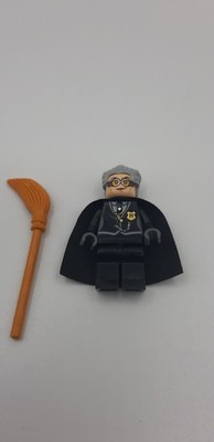 LEGO- Harry Potter- Minifigur Madam Rolanda Hooch mit Besen hp106  Sammelfigur