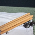 Vintage 1950's Tonka LOG SEMI TRAILER w/ LOGS