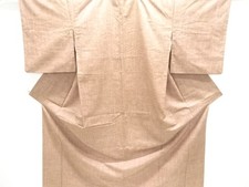 7681435: JAPANESE KIMONO / ANTIQUE KIMONO / SILK / HAND WOVEN TSUMUGI