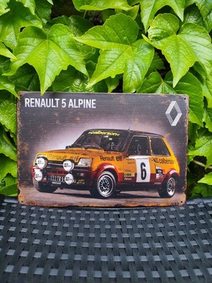 Blechschild Renault 5 Alpine 20x30cm Neu
