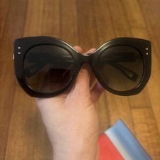 Fendi Peekaboo Sunglasses With Case Gold Tone Hardware On Sides With Branding
