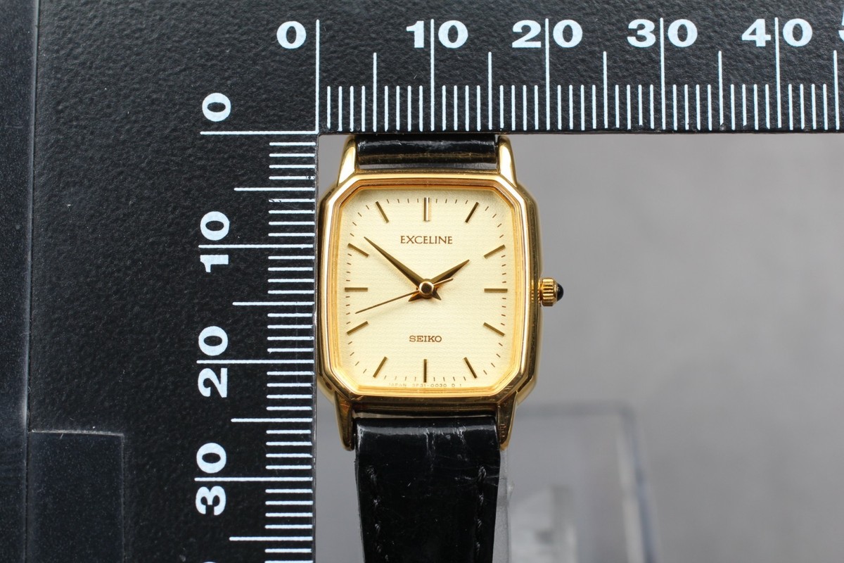 Vintage 1995 [N MINT] SEIKO EXCELINE 3F31-5000 Ladies Gold