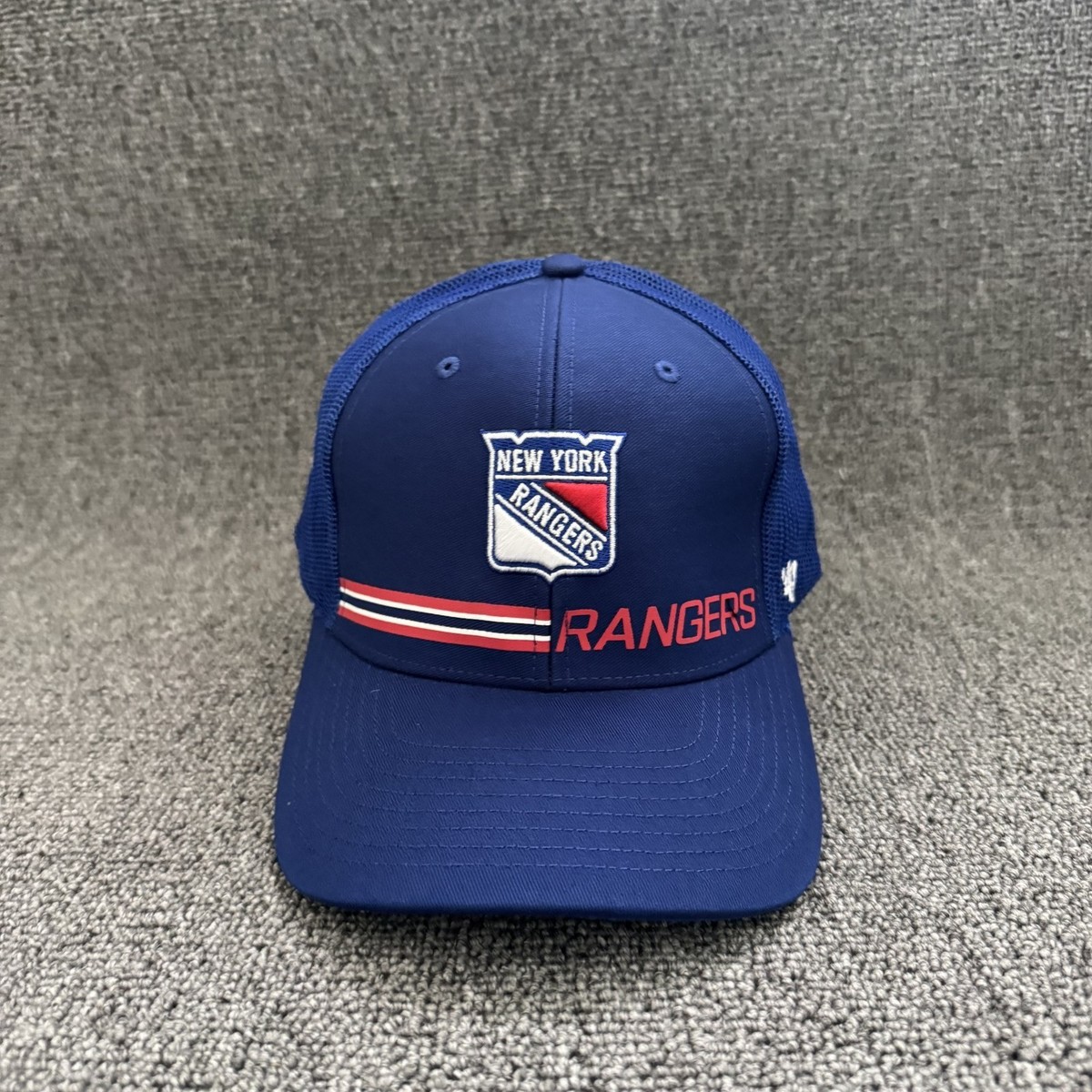 '47 Brand New York Rangers Trucker Snapback Blue OSFM NHL Mesh Back Hat