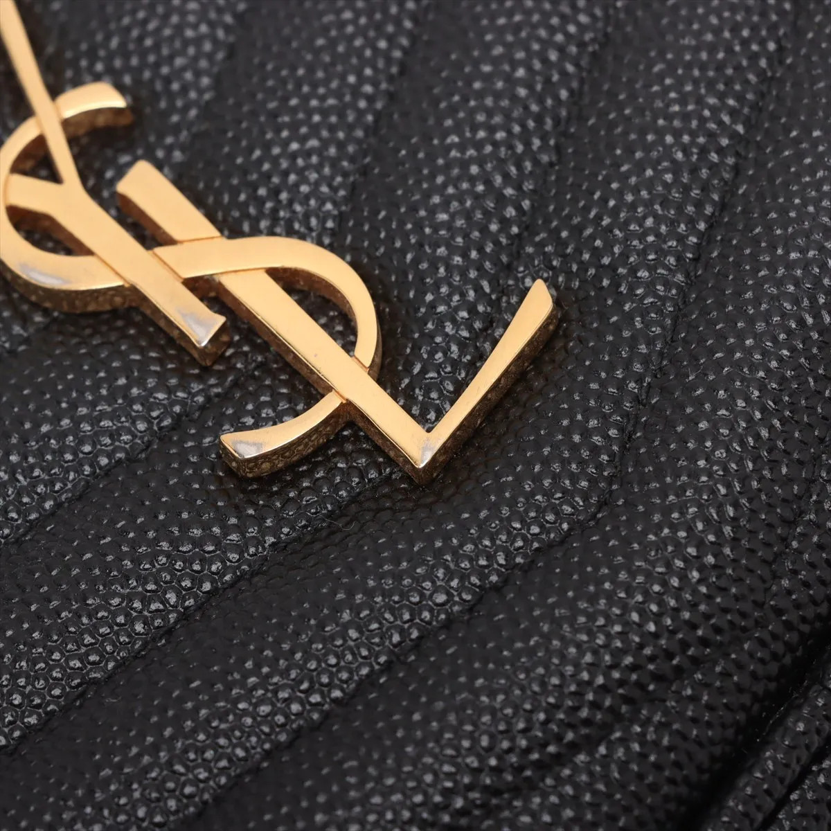 Saint Laurent Paris Leather Chain Shoulder Bag Black 618057 thumbnail 11