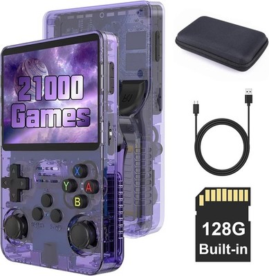 128GB 3.5Zoll R36s Retro Handheld Videospiel Konsole-21000 Spiele vorinstalliert