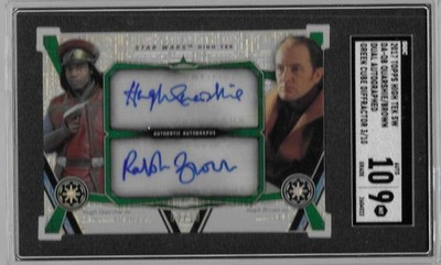 2017 Topps High Tek Star Wars Panaka Ric Olie Dual Autograph  SGC 10 9 -#ed 3/10