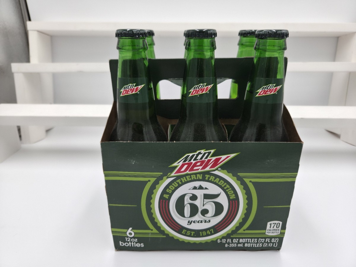 Mountain Dew 12 OZ 65 Year Anniversary 6 Pack - 1947 to 2012 Full