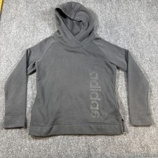 Womans Grey Adidas Hooded Sweatshirt Size Medium