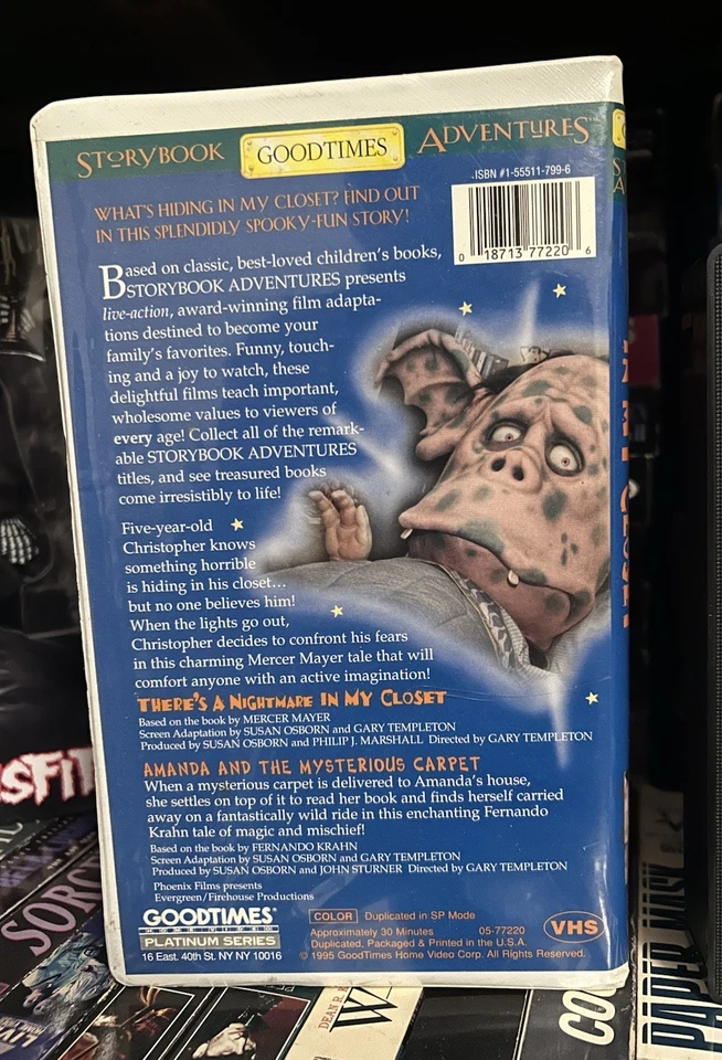 There’s A Nightmare In My Closet VHS Tape - 1995 Mercer Mayer Live Action Video - Image 4 of 4