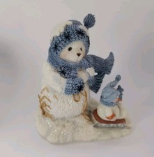 Enesco Cherished Teddies, NORA, 2001, "Brrrr....", Snowbear Pulling Sled, NIB