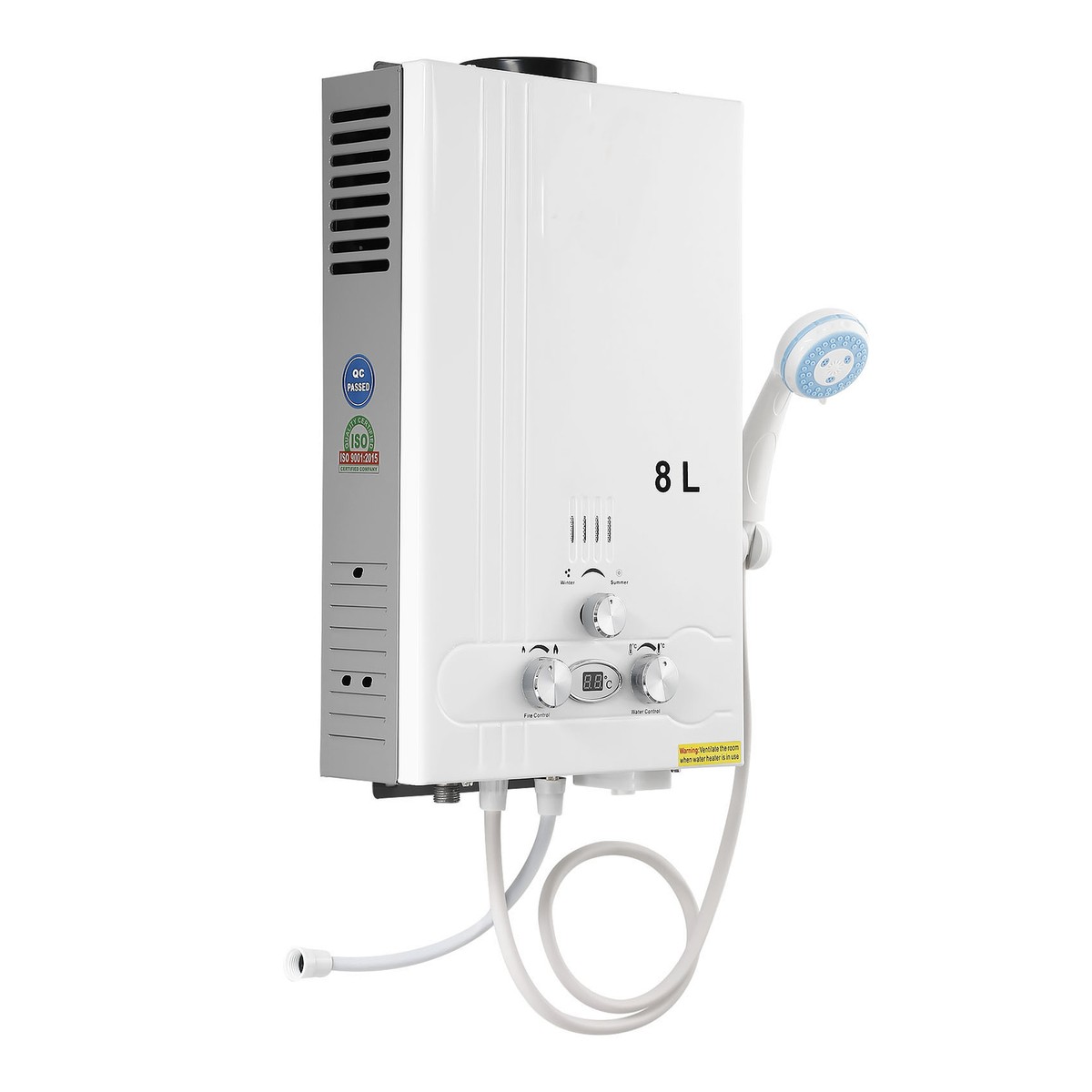 8L LPG Gas Tankless Water Heater 2GPM Propane Gas Instant Water