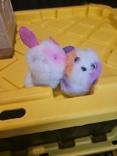 Lote de 2 Pomsy Poos Serie 1 Bolsa de Peluche Clip Llavero Peluche