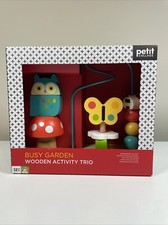 Petit Collage Busy Garden Wooden Activity Trio