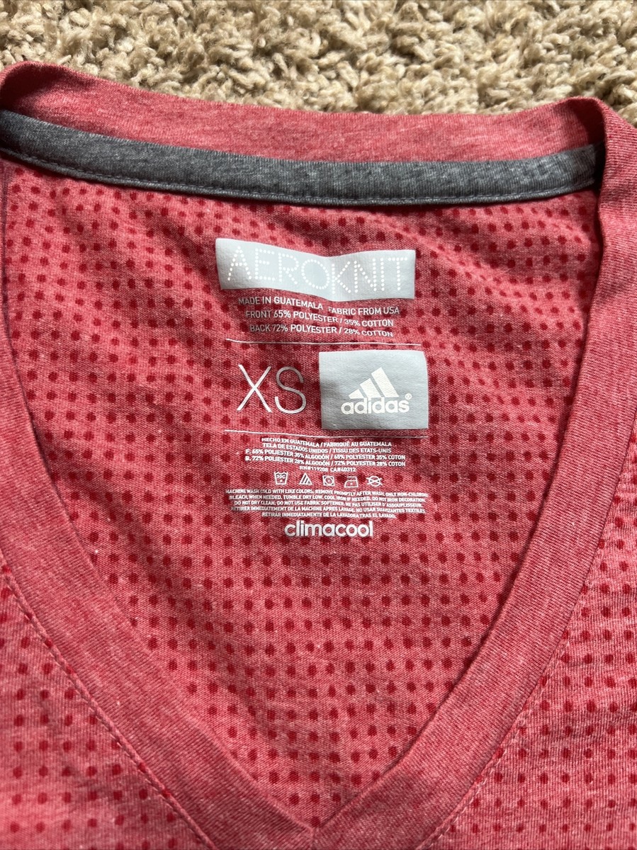 adidas AEROKNIT Fitted Tee Women's XS Long Sleeve Pink Climacool