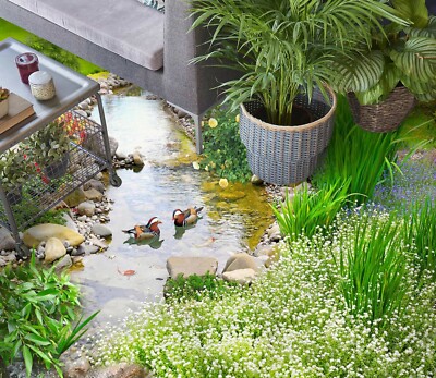 3D Grass River SKE1313 Floor Wall Paper Wall Print Decal Wall Deco Bea