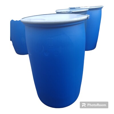 10 X PLASTIC BARRELS WITH METAL LID AND METAL CLAMP RING | eBay UK