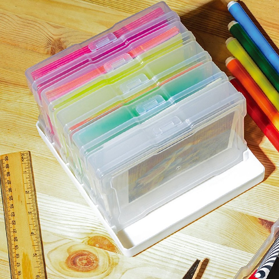 Transparent 4" x 6" Photo Storage Boxes Photo Organizer Cases Photo