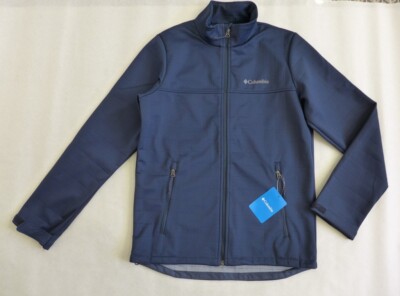 COLUMBIA Men's Size S TUNNEL HILL EXS Full Zip Softshell Jacket Pockets Blue