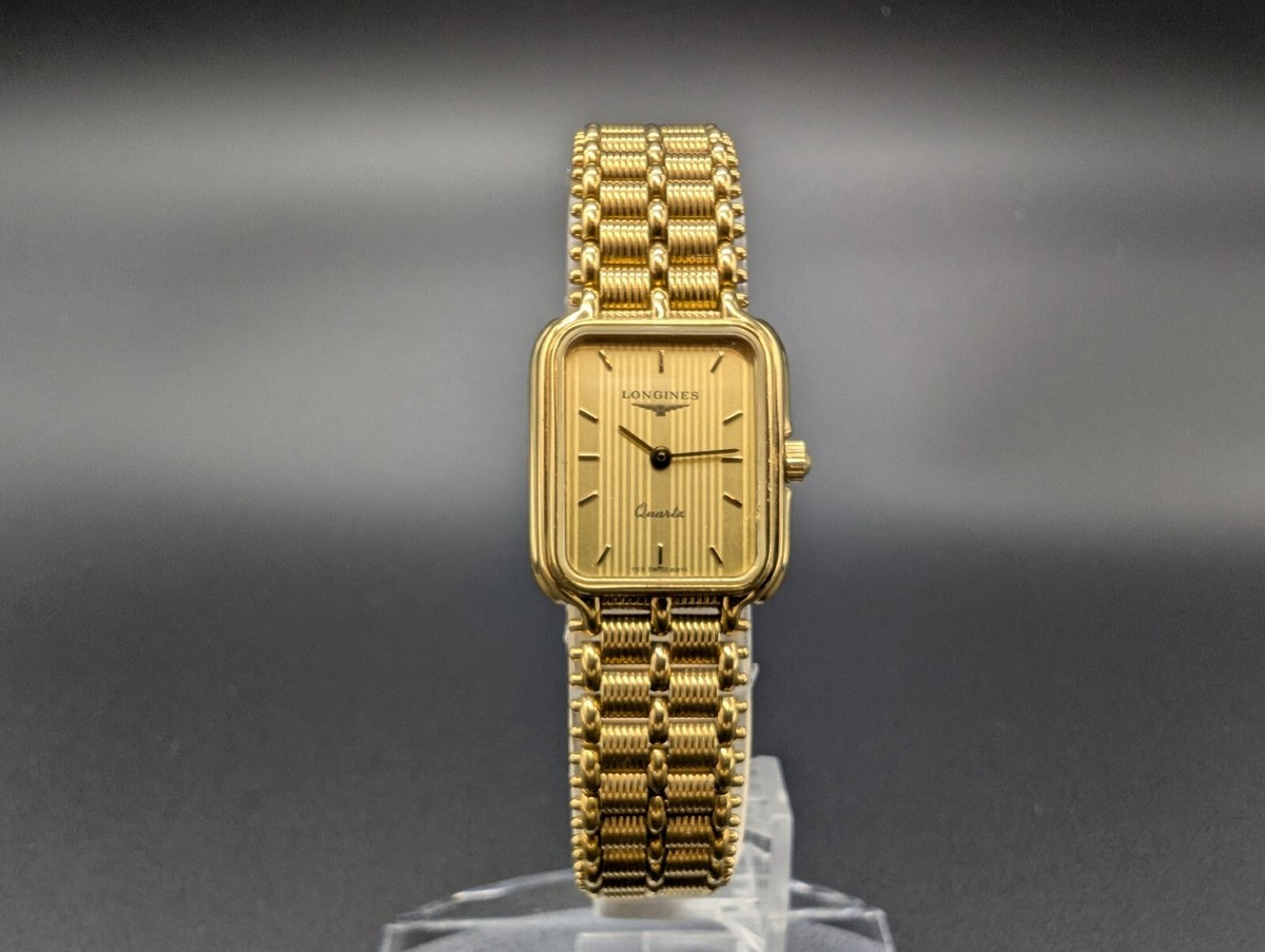 LONGINES中古美品✨レディースウォッチ　ゴールド　修理済み　電池新品 Longines 20mm Gold Dial Quartz Women's Watch Battery replaced Good