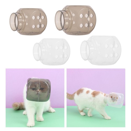 Cat Muzzle Grooming Prevent Licking Transparent Lightweight Cat Head
