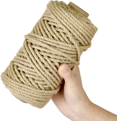 Jute Rope For Crafts 100ft Natural Jute Twine Rope 5mm Thick