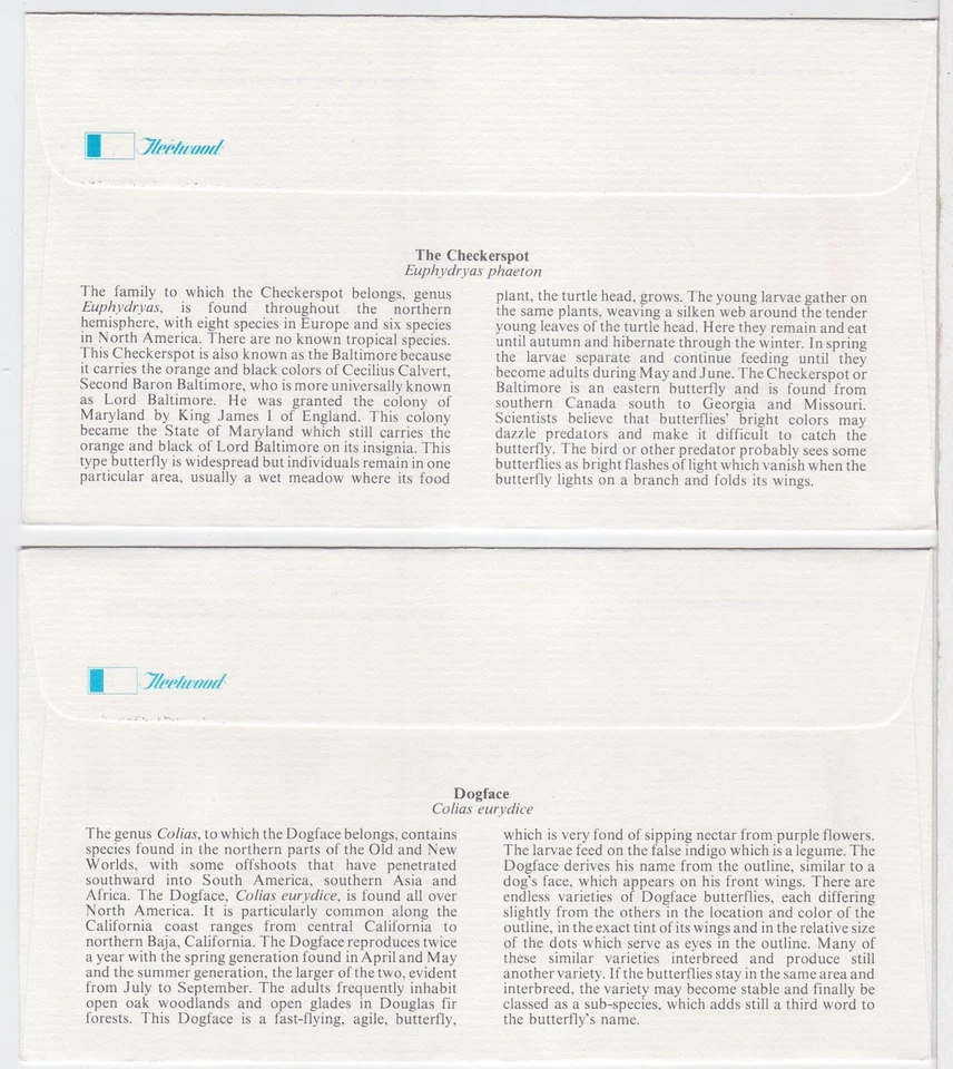 TurtlesTradingPost- Butterflies 1977  #1712-15  FDC- Fleetwood Cachet - 4 Covers - Image 3 of 4