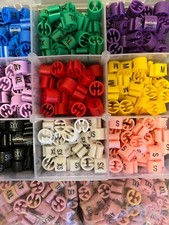 Clothing Hanger Size ID Tags, Plastic Clothing Size Tag's - Sizes XXS to 4XL