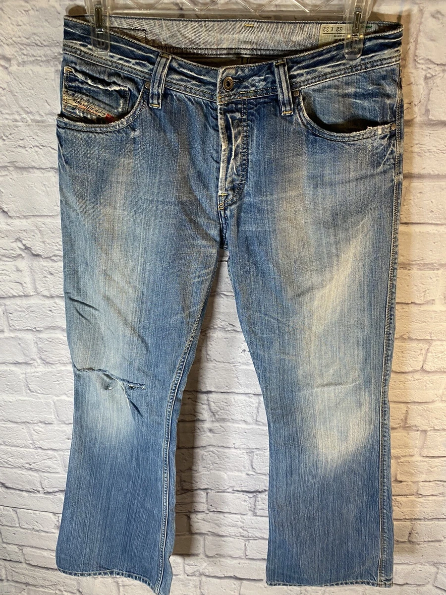 Diesel ZAF Service Spa Jeans 008BC Button Fly Distressed Bootcut