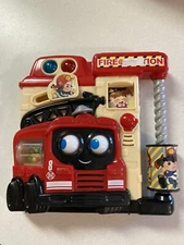 1014 Act & Sound Out Fire Station Toy 6.5 X 6.5” Works - Batteries Inc. Interact