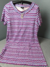 NWT Talbots Women's Dress - Short Sleeve - Wavy Lines - Size XL - 11 e5 sb