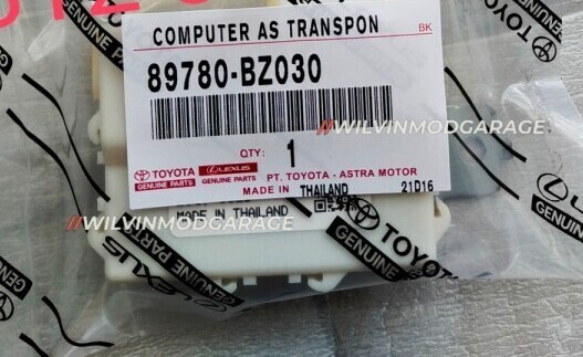 Genuine Toyota Agya 2016-2020 1.2L Immobilizer Transponder 89780