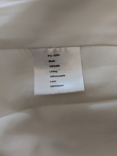 Standesamt Brautkleid S 38 100% Seide Séraphine Umstand creme weiß Spitze - Bild 9 von 12