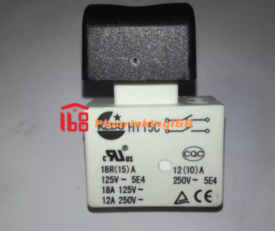 1pc  Trigger Pushbutton Switch Black cap HY15C 12A 250V 5E4 