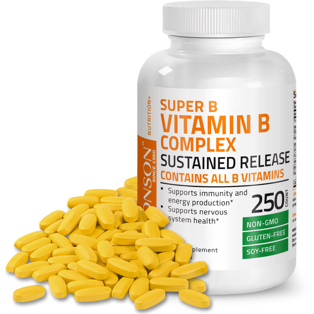 Bronson 73b Sustained Slow Release Vitamin B Complex 250 Tablets