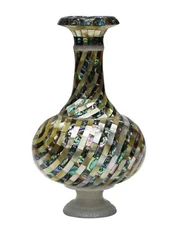 Mother of Pearl Flower Vase , Customized Flower Pot , Marble Indoor Planter