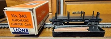 Lionel 3461 OPERATING LUMBER CAR WITH LOAD AND TRAY IN GOOD CONDITION, OB.