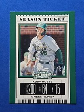 2019 Kody Hoese ROOKIE RC Panini Contenders Draft #15 Season Ticket 