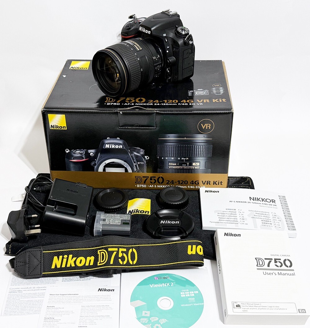 D750 デジタル一眼レフカメラ 24-120 VRレンズキット ブラック ニコン