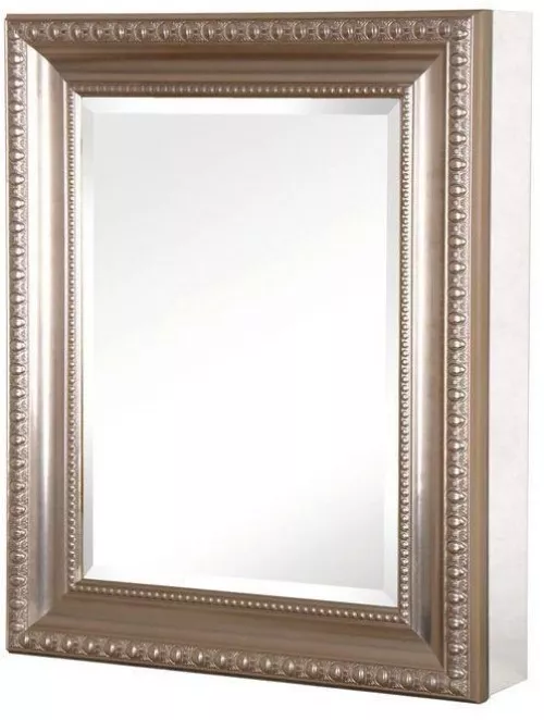 Bathroom Medicine Cabinet 24 x 30 in. Recessed Surface Mount Framed Door Nickel