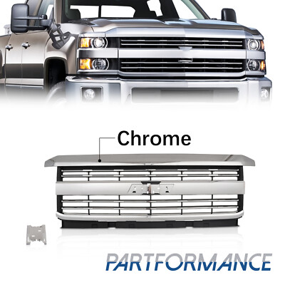 Fit 2015-2019 Chevrolet Silverado 2500 HD / 3500 HD Front Upper Grille Assembly