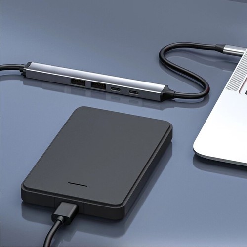 Type C HUBs 5 in 1 Aluminum Alloy HUBs with Type C Port and USB 3.0/2.0 USB C - Afbeelding 5 van 8