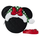 Loungefly Disney Minnie Mouse Polka Dot Santa Hat Quilted Crossbody Bag
