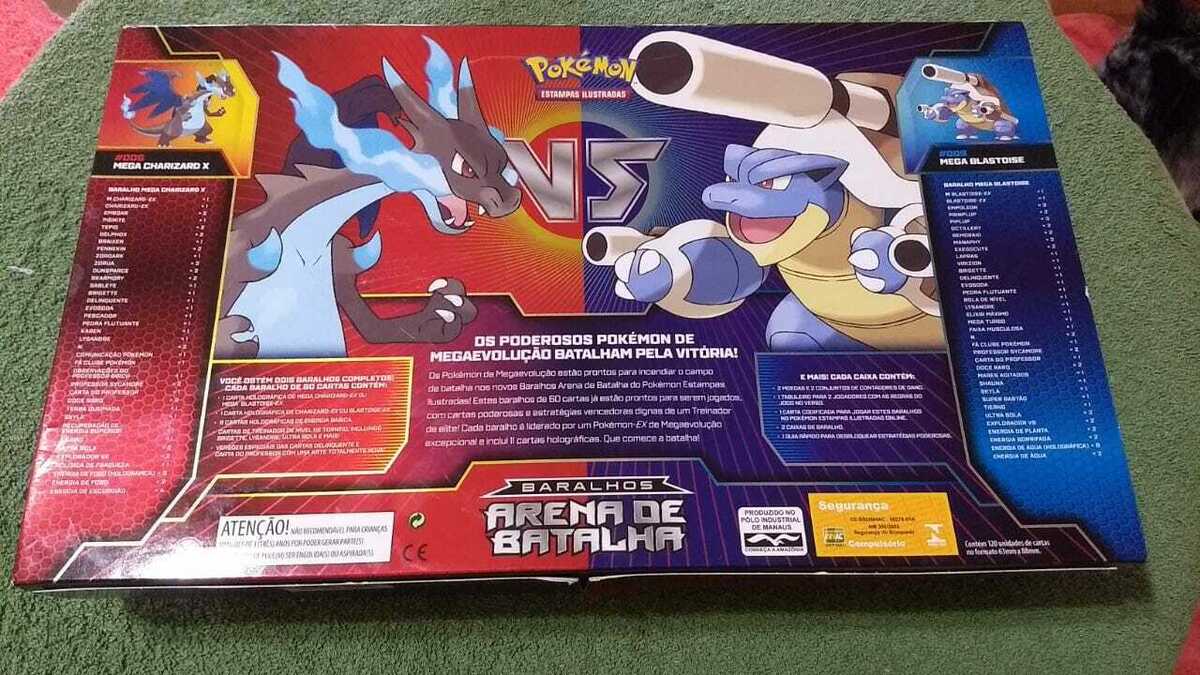 Box Pokémon Mega Evolução - M Charizard Vs M Blastoise - Copag