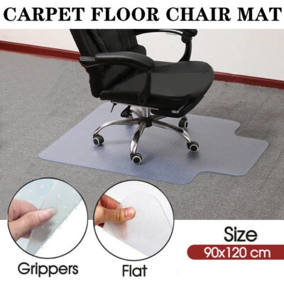 FURNITURE-ONLINE-OFFER Clear PVC Office Carpet Protector Chair Mat Smooth/Spike Non Slip Floor Chairmat