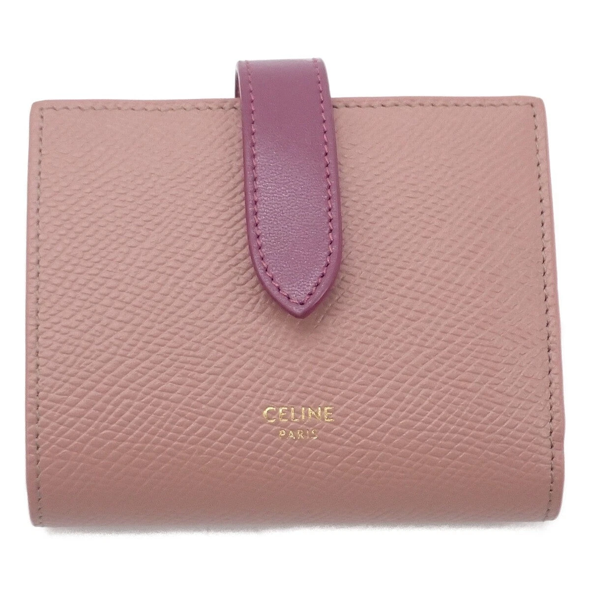 CELINE Small Strap Wallet Antique Rose x Wild Berry Calfskin 10H263BRU.24SW  TGIS