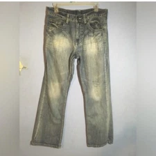 Flypaper Bootcut Jeans Mens Size 32x32 Nicely Distressed & Lightly Whiskered