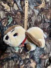 LOOK Mattel Talking Pound Puppy Plush Cream Brown 2004 Tested Medium 14"