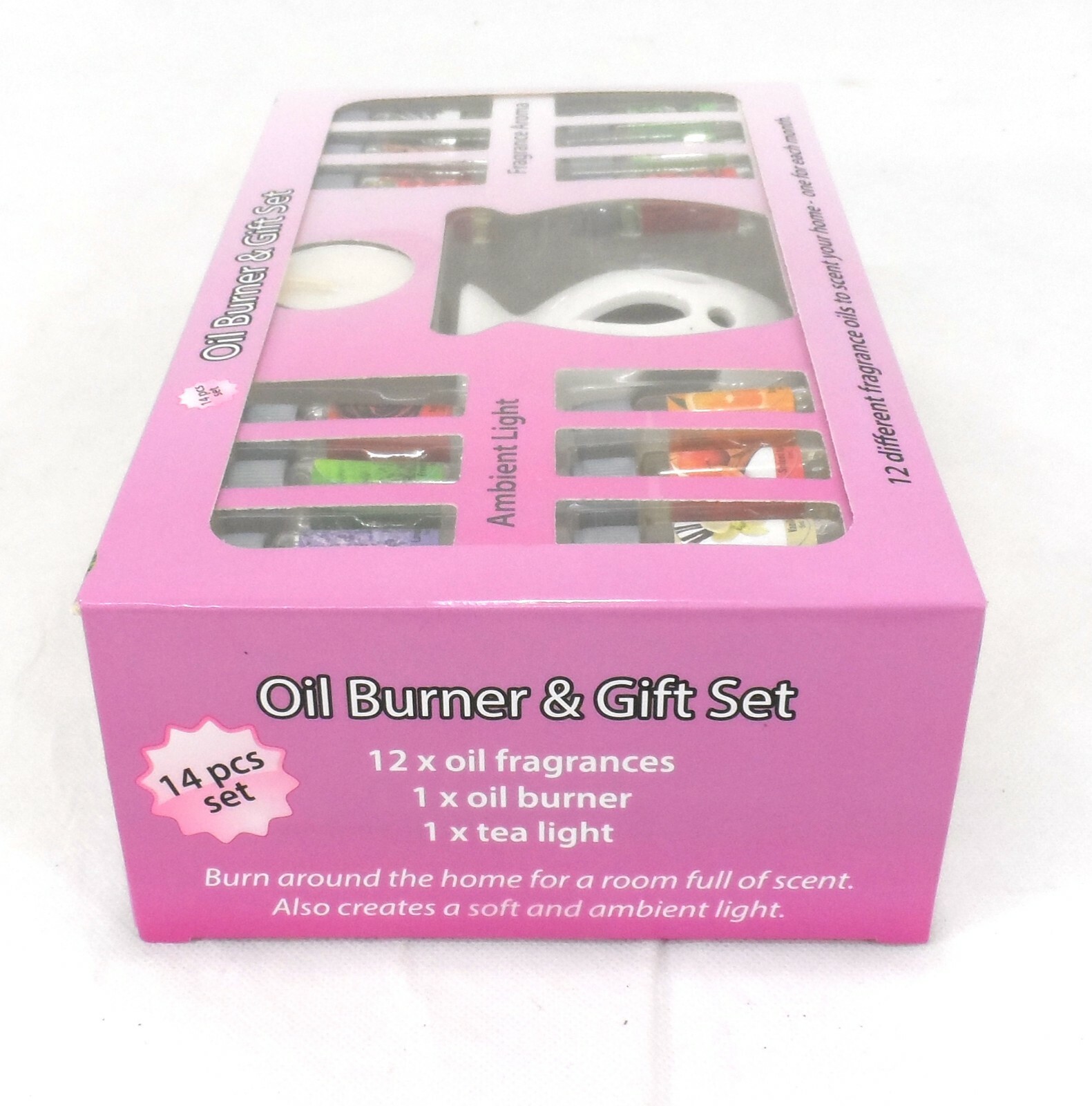 14Pcs OIL BURNER GIFT SET WITH 12 FRAGRANCE OILS AROMA THERAPY OIL