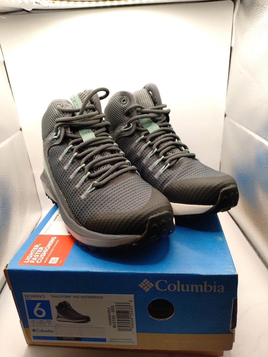 Columbia Trailstorm Mid Botas Impermeables Mujer Reino Unido Talla 4 Trek Caminar Aire Libre