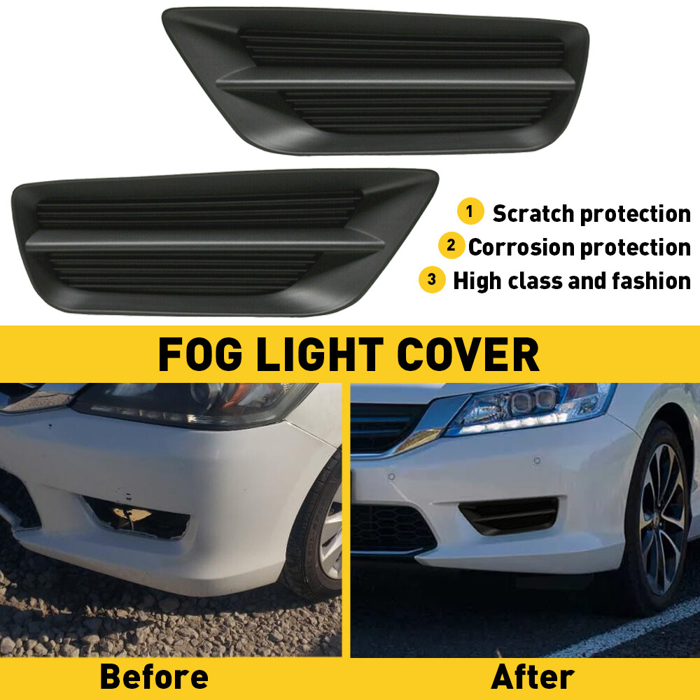 L+R FRONT BUMPER FOG LIGHT LAMP HOLE COVER SET FOR 13-15 HONDA
